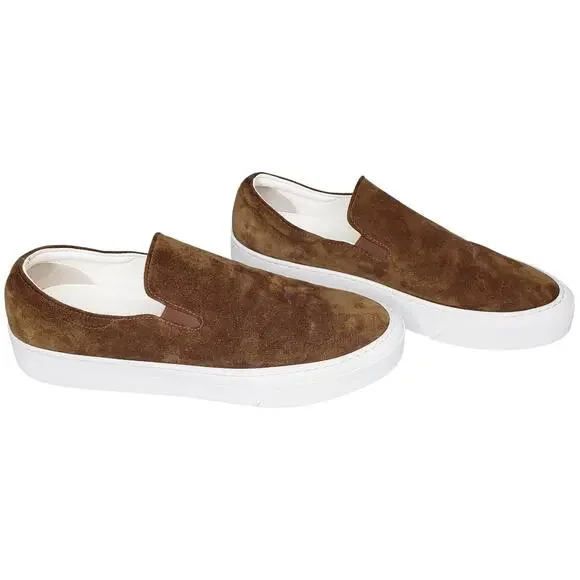 THE ROW Marie H Suede Leather Slip On Shoes Brown Women's I/EU 40 US 10~ VGUC